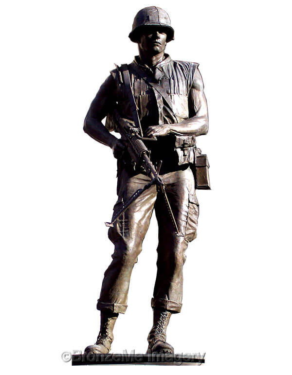 bronze soldier statue statue